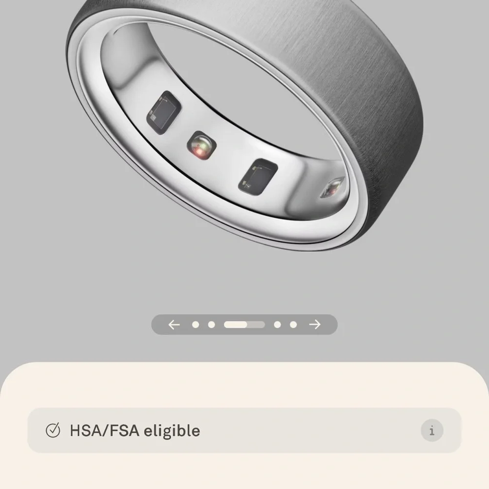 Oura Silver (slated) Ring Gen 4. I bought it in July. Just daily wear!